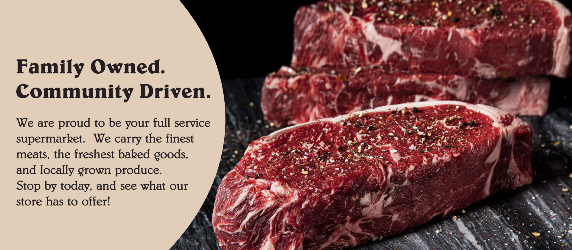 Fresh ribeye steaks from Karsch's butcher shop